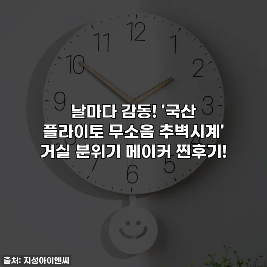 날마다 감동! '국산 플라이토 무소음 추벽시계' 거실 분위기 메이커 찐후기!