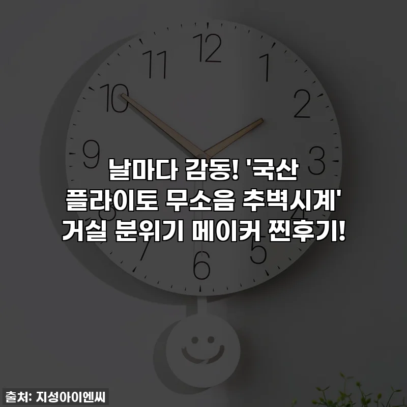 날마다 감동! '국산 플라이토 무소음 추벽시계' 거실 분위기 메이커 찐후기!