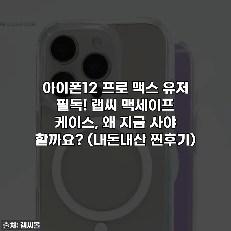 아이폰12 프로 맥스 유저 필독! 랩씨 맥세이프 케이스, 왜 지금 사야 할까요? (내돈내산 찐후기)