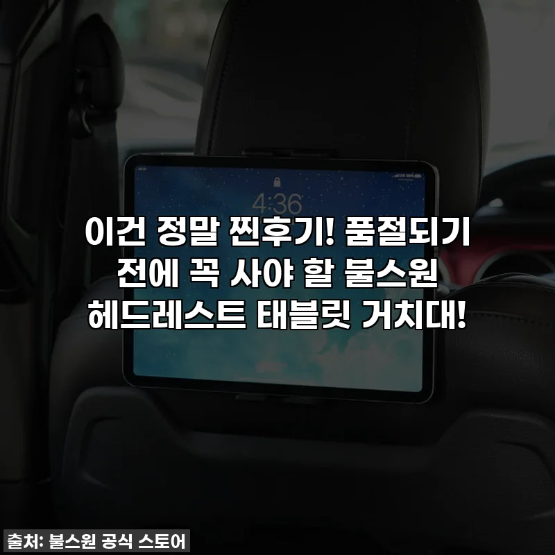 이건 정말 찐후기! 품절되기 전에 꼭 사야 할 불스원 헤드레스트 태블릿 거치대!