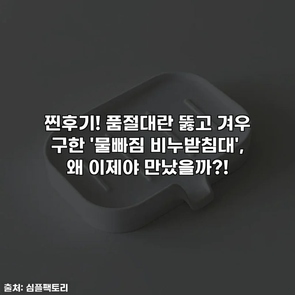 찐후기! 품절대란 뚫고 겨우 구한 '물빠짐 비누받침대', 왜 이제야 만났을까?!