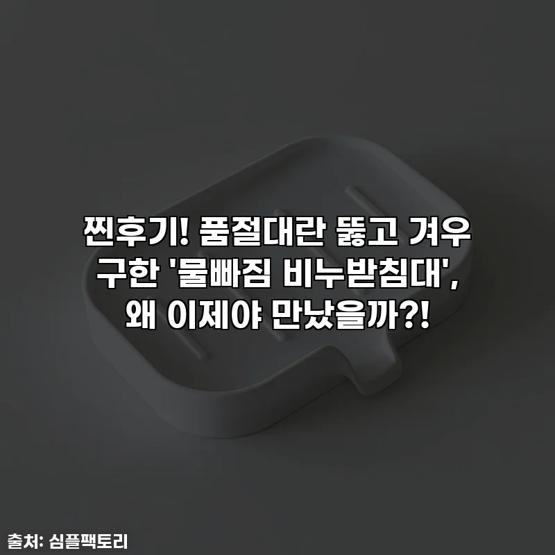 찐후기! 품절대란 뚫고 겨우 구한 '물빠짐 비누받침대', 왜 이제야 만났을까?!