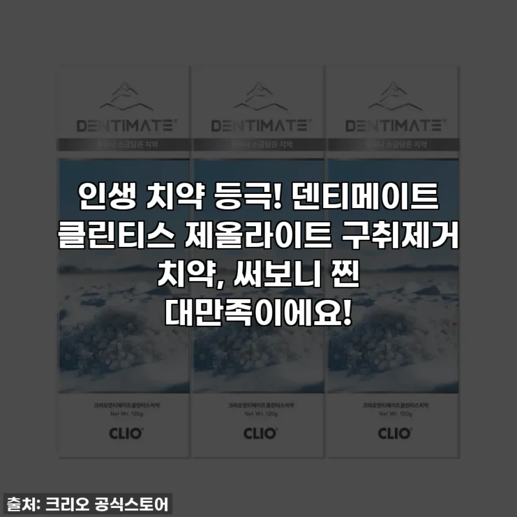 인생 치약 등극! 덴티메이트 클린티스 제올라이트 구취제거 치약, 써보니 찐 대만족이에요!