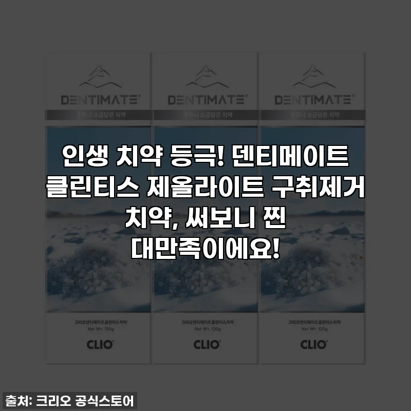 인생 치약 등극! 덴티메이트 클린티스 제올라이트 구취제거 치약, 써보니 찐 대만족이에요!