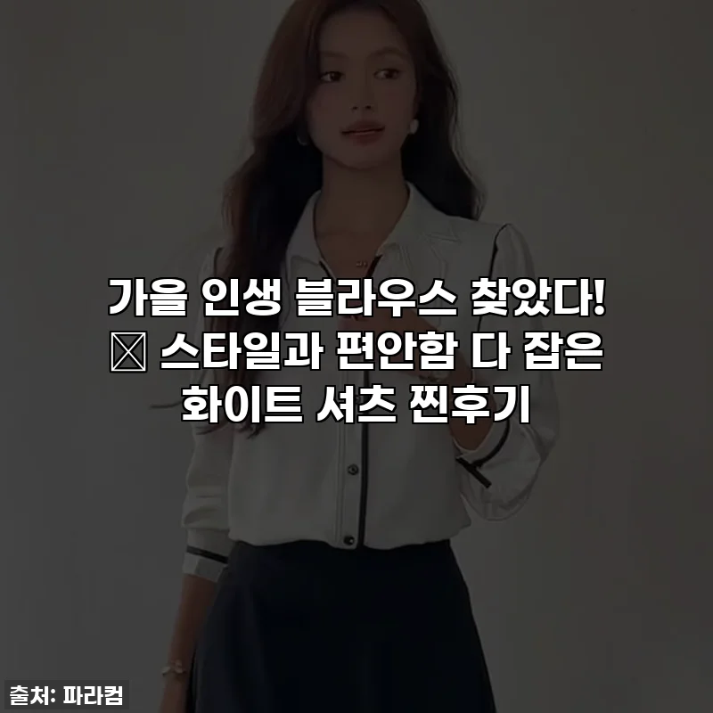 가을 인생 블라우스 찾았다! ✨ 스타일과 편안함 다 잡은 화이트 셔츠 찐후기