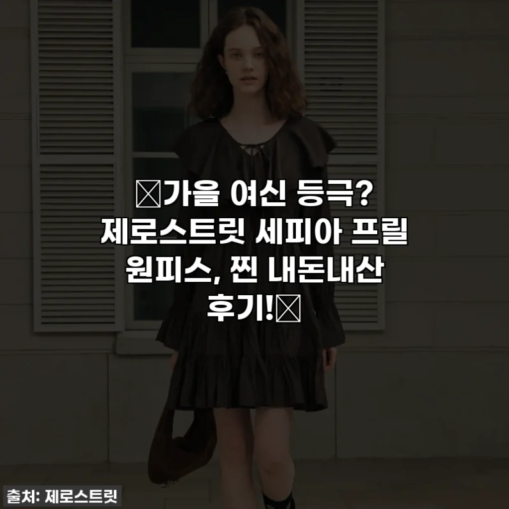 🍂가을 여신 등극? 제로스트릿 세피아 프릴 원피스, 찐 내돈내산 후기!🤎