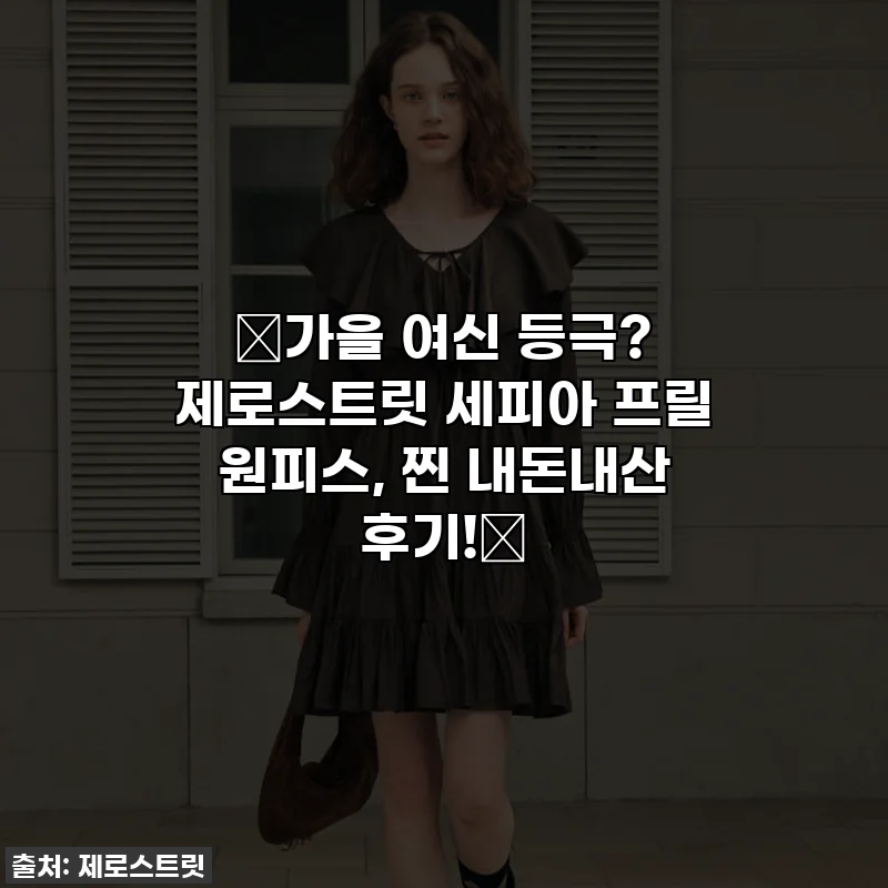 🍂가을 여신 등극? 제로스트릿 세피아 프릴 원피스, 찐 내돈내산 후기!🤎