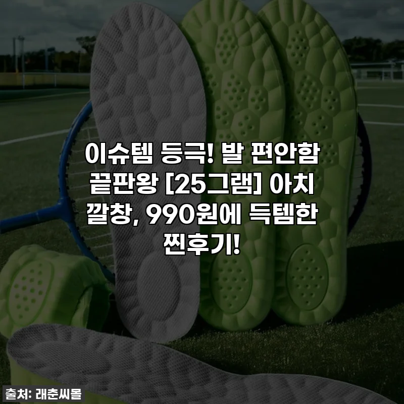 이슈템 등극! 발 편안함 끝판왕 [25그램] 아치 깔창, 990원에 득템한 찐후기!