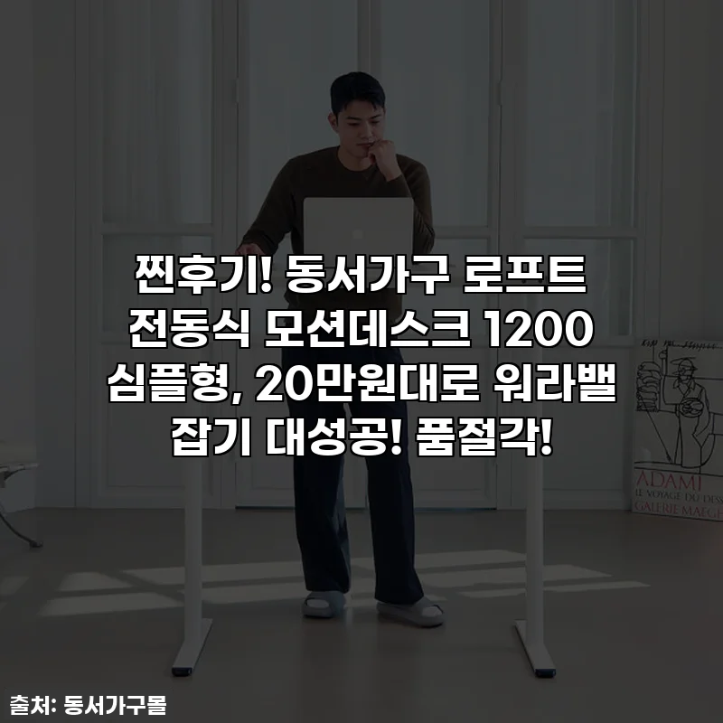 찐후기! 동서가구 로프트 전동식 모션데스크 1200 심플형, 20만원대로 워라밸 잡기 대성공! 품절각!