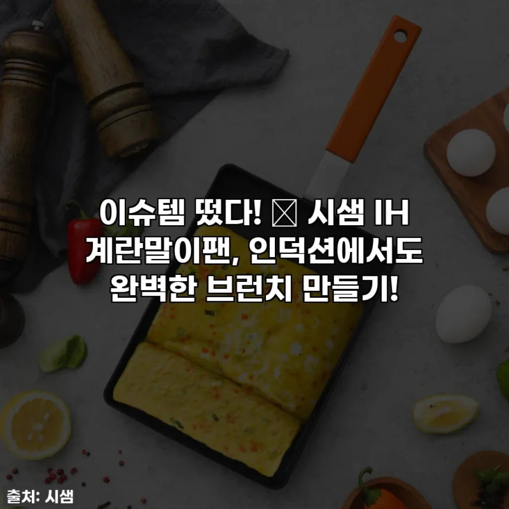 이슈템 떴다! 🍳 시샘 IH 계란말이팬, 인덕션에서도 완벽한 브런치 만들기!