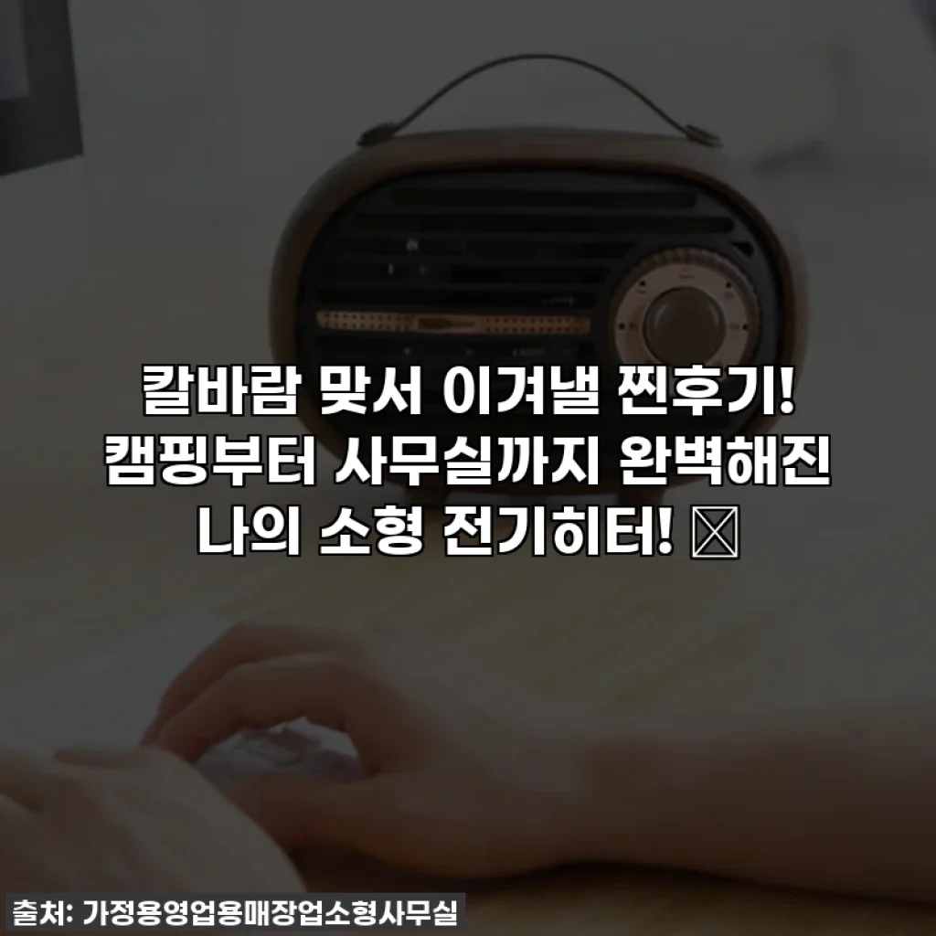 칼바람 맞서 이겨낼 찐후기! 캠핑부터 사무실까지 완벽해진 나의 소형 전기히터! 🔥