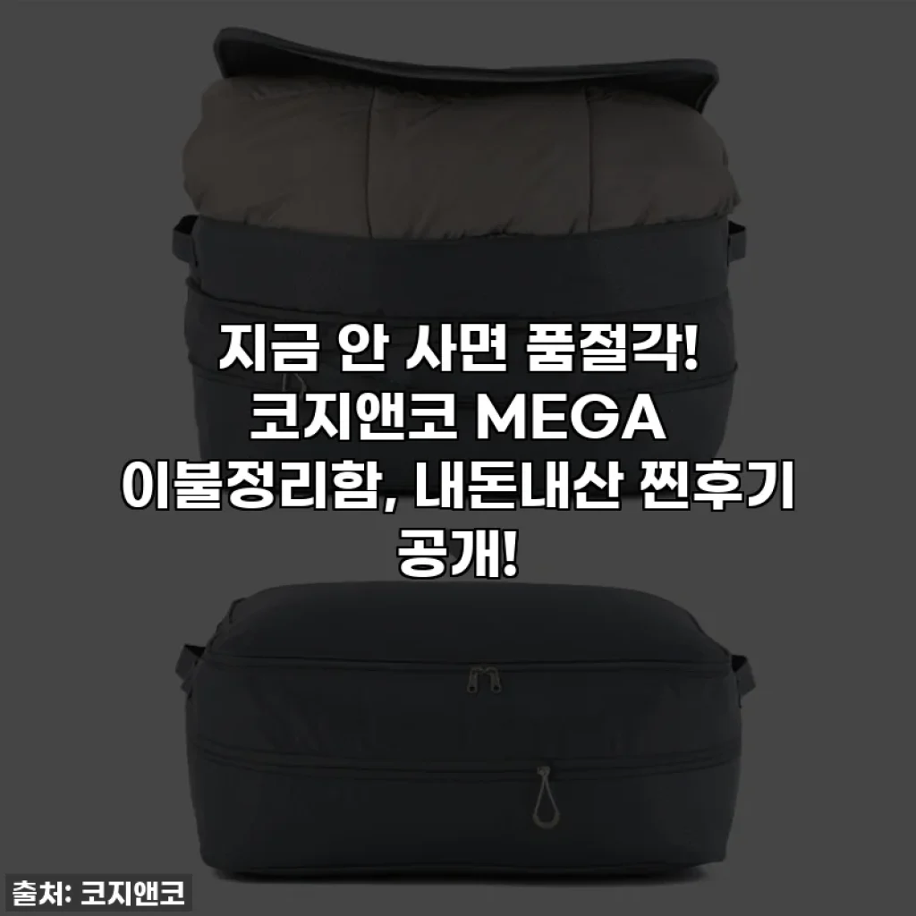 지금 안 사면 품절각! 코지앤코 MEGA 이불정리함, 내돈내산 찐후기 공개!