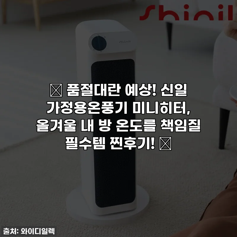 🔥 품절대란 예상! 신일 가정용온풍기 미니히터, 올겨울 내 방 온도를 책임질 필수템 찐후기! 🔥