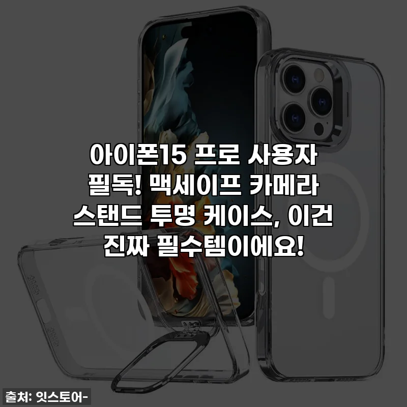 아이폰15 프로 사용자 필독! 맥세이프 카메라 스탠드 투명 케이스, 이건 진짜 필수템이에요!
