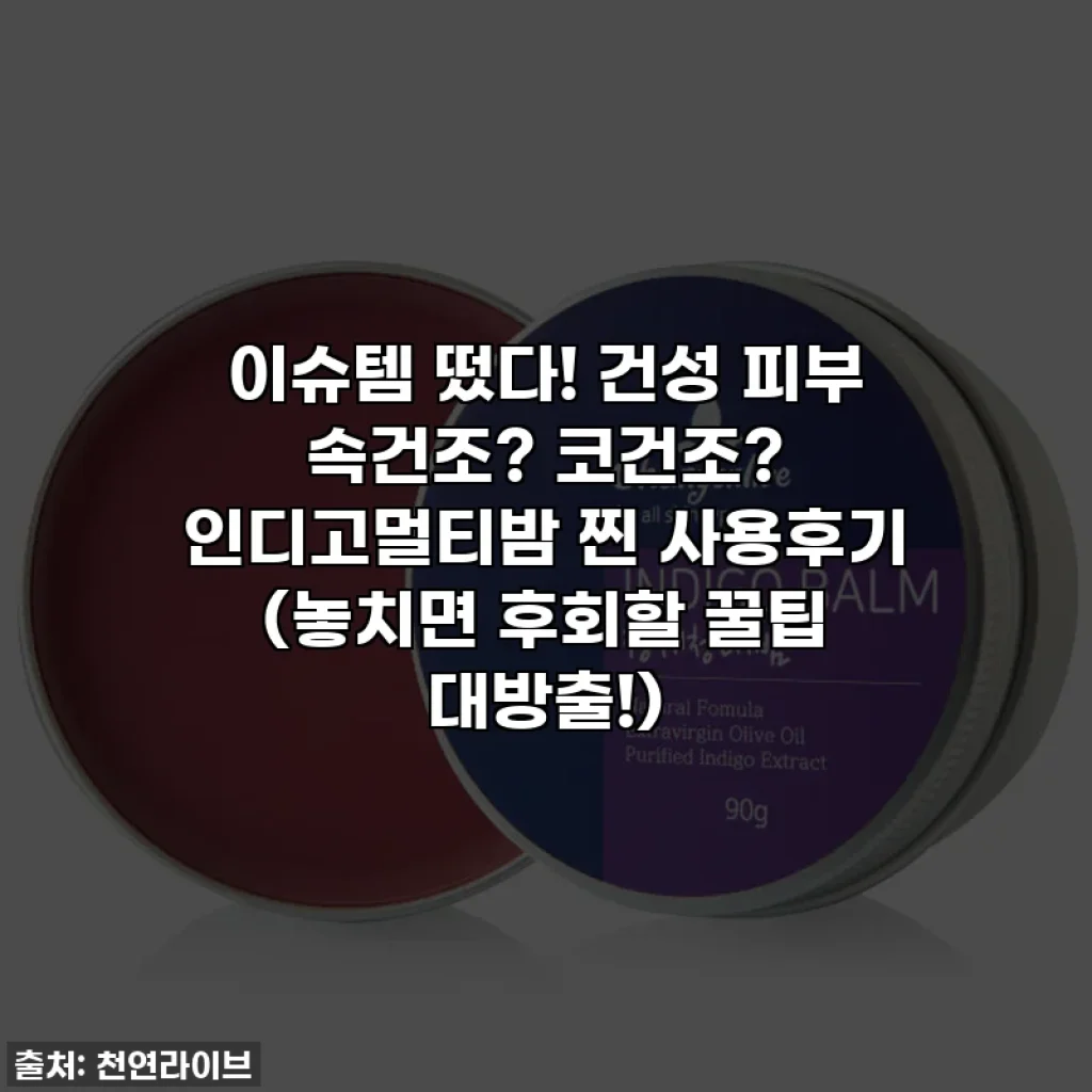 이슈템 떴다! 건성 피부 속건조? 코건조? 인디고멀티밤 찐 사용후기 (놓치면 후회할 꿀팁 대방출!)