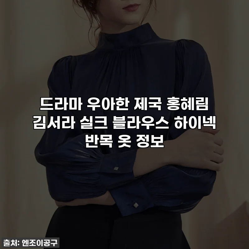 드라마 우아한 제국 홍혜림 김서라 실크 블라우스 하이넥 반목 옷 정보