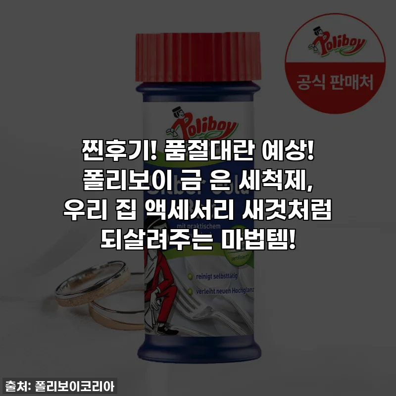 찐후기! 품절대란 예상! 폴리보이 금 은 세척제, 우리 집 액세서리 새것처럼 되살려주는 마법템!