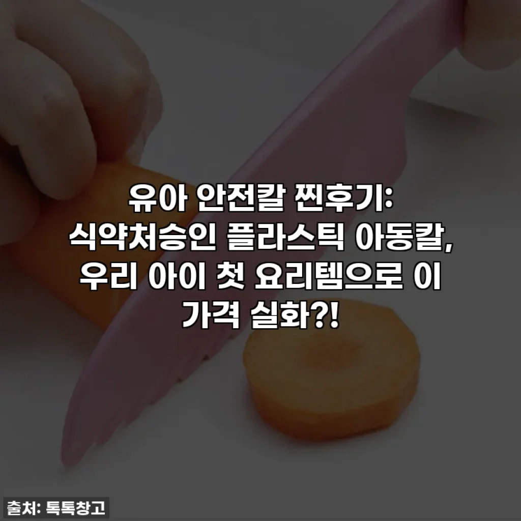 유아 안전칼 찐후기: 식약처승인 플라스틱 아동칼, 우리 아이 첫 요리템으로 이 가격 실화?!