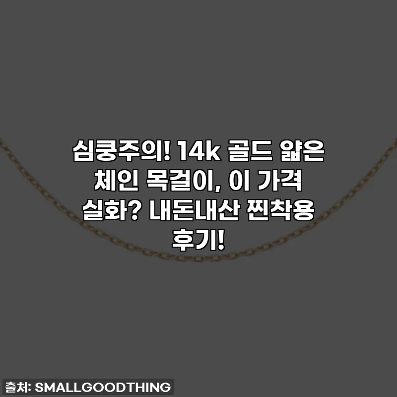 심쿵주의! 14k 골드 얇은 체인 목걸이, 이 가격 실화? 내돈내산 찐착용 후기!