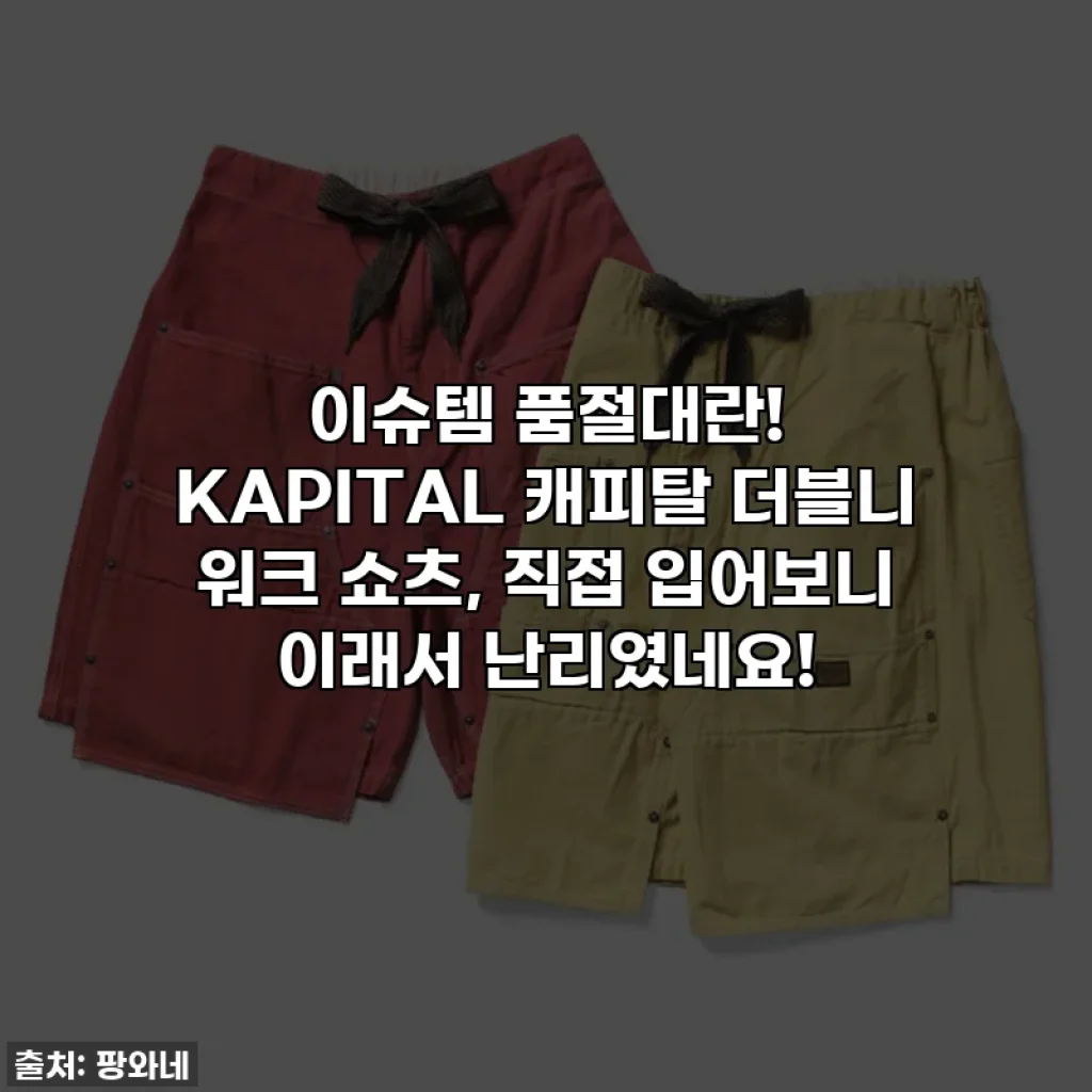 이슈템 품절대란! KAPITAL 캐피탈 더블니 워크 쇼츠, 직접 입어보니 이래서 난리였네요!