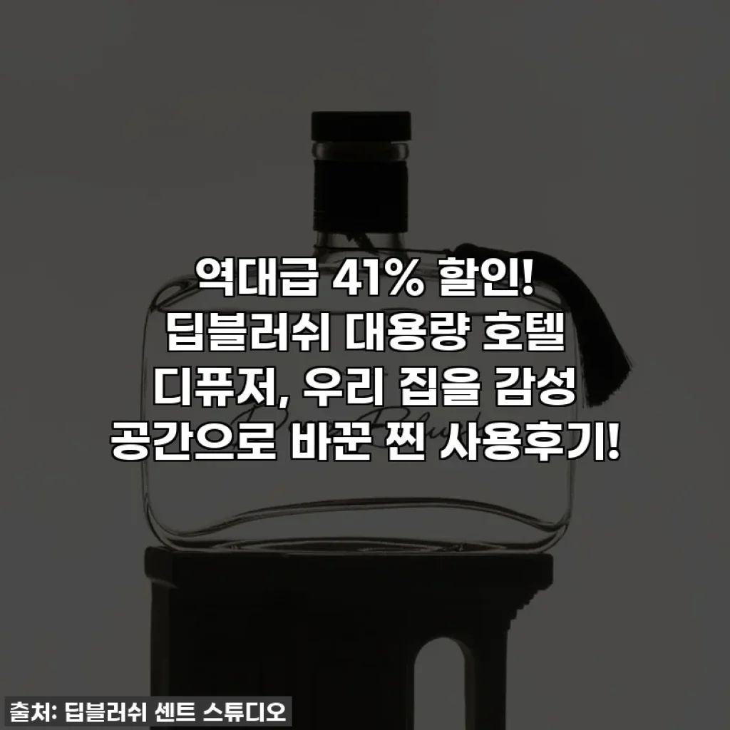 역대급 41% 할인! 딥블러쉬 대용량 호텔 디퓨저, 우리 집을 감성 공간으로 바꾼 찐 사용후기!
