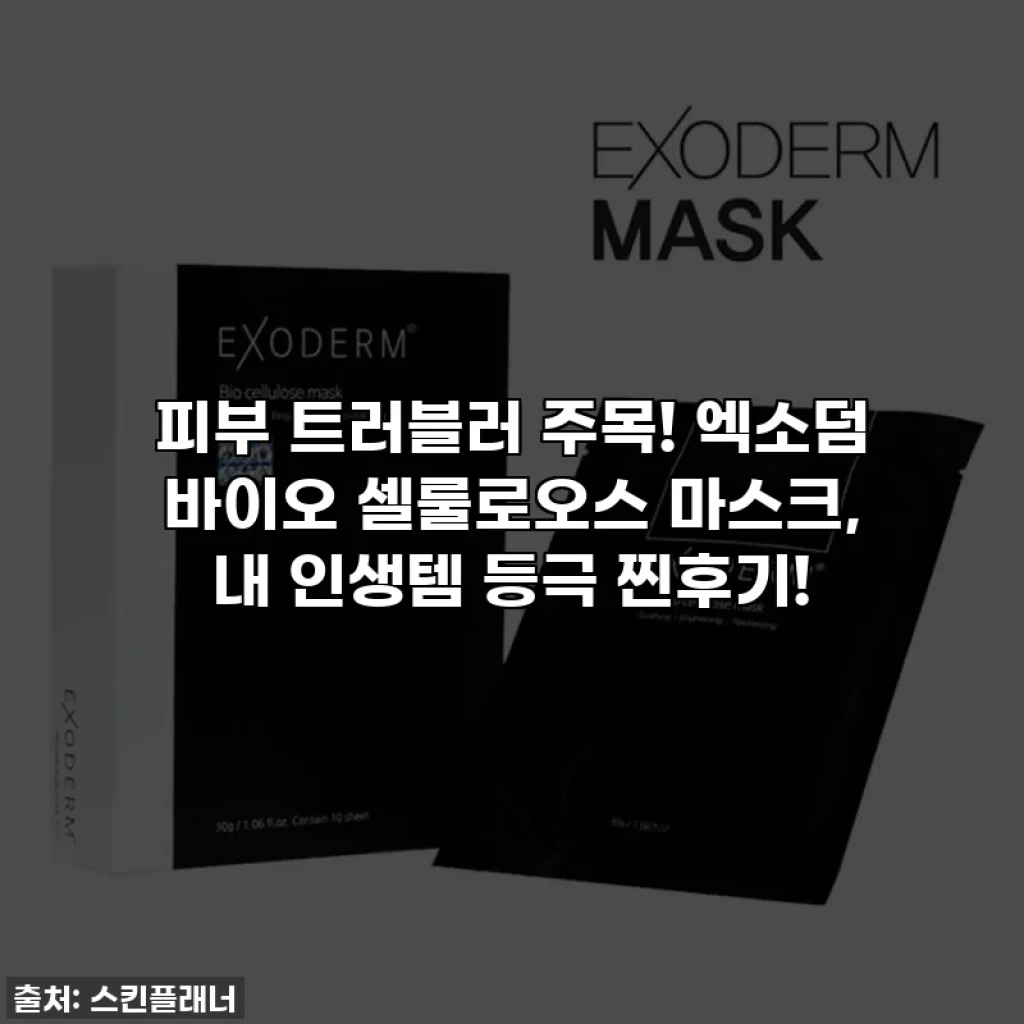 피부 트러블러 주목! 엑소덤 바이오 셀룰로오스 마스크, 내 인생템 등극 찐후기!