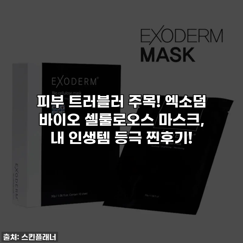 피부 트러블러 주목! 엑소덤 바이오 셀룰로오스 마스크, 내 인생템 등극 찐후기!