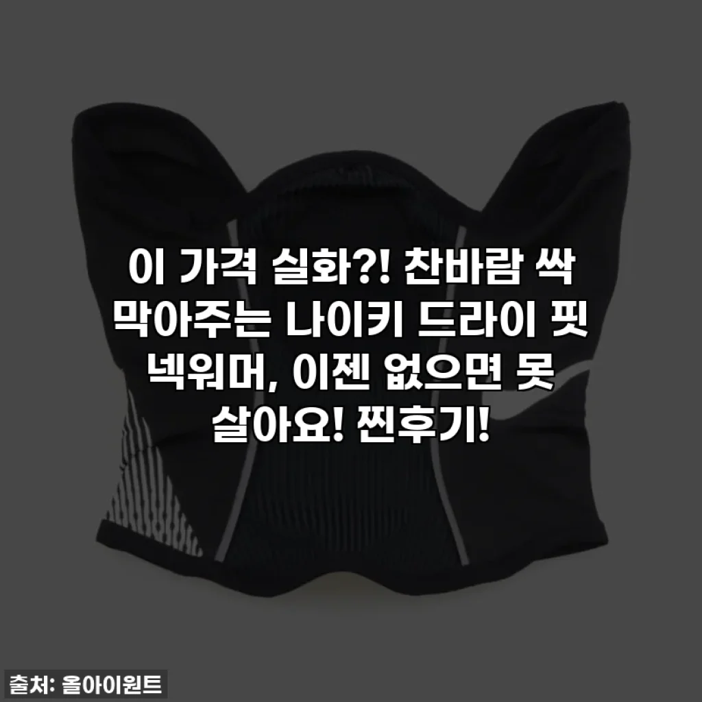 이 가격 실화?! 찬바람 싹 막아주는 나이키 드라이 핏 넥워머, 이젠 없으면 못 살아요! 찐후기!