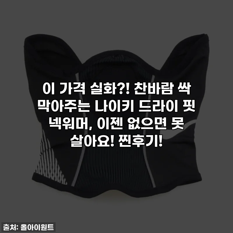 이 가격 실화?! 찬바람 싹 막아주는 나이키 드라이 핏 넥워머, 이젠 없으면 못 살아요! 찐후기!