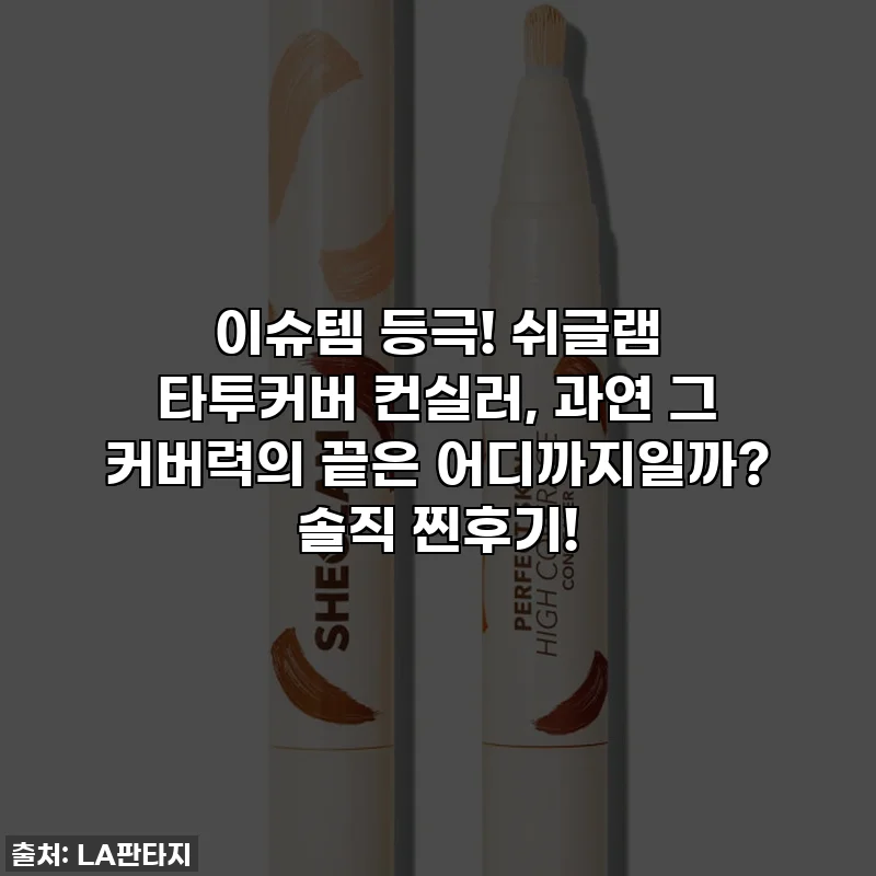 이슈템 등극! 쉬글램 타투커버 컨실러, 과연 그 커버력의 끝은 어디까지일까? 솔직 찐후기!