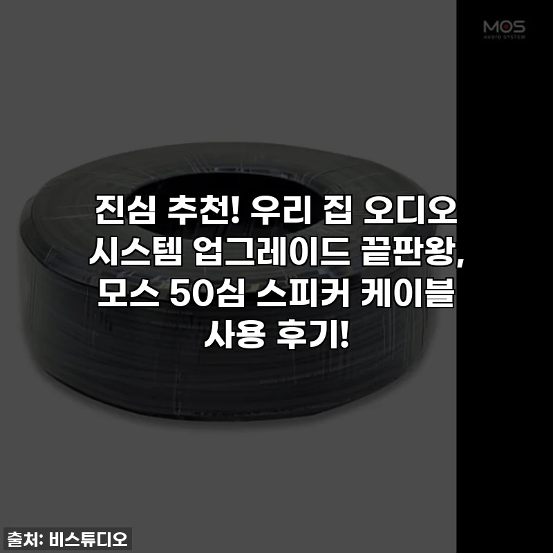 진심 추천! 우리 집 오디오 시스템 업그레이드 끝판왕, 모스 50심 스피커 케이블 사용 후기!