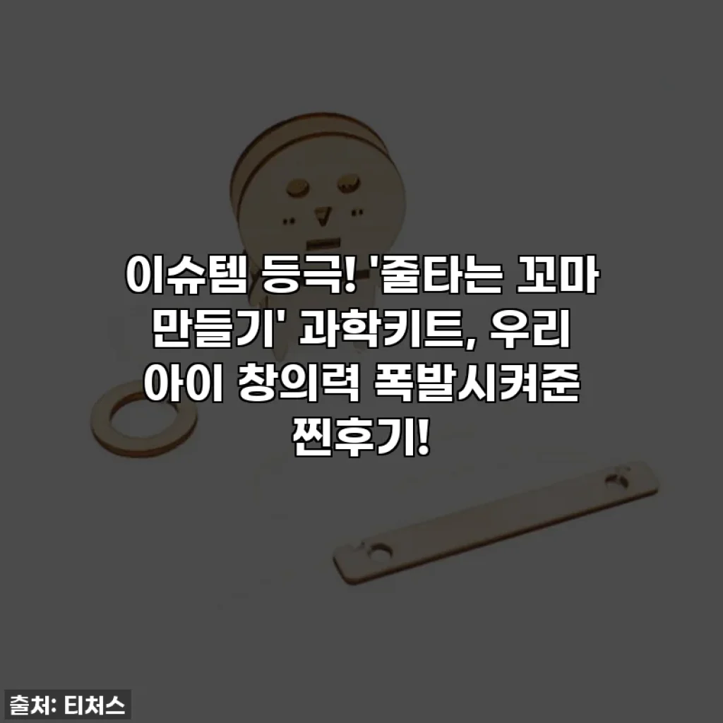 이슈템 등극! '줄타는 꼬마 만들기' 과학키트, 우리 아이 창의력 폭발시켜준 찐후기!