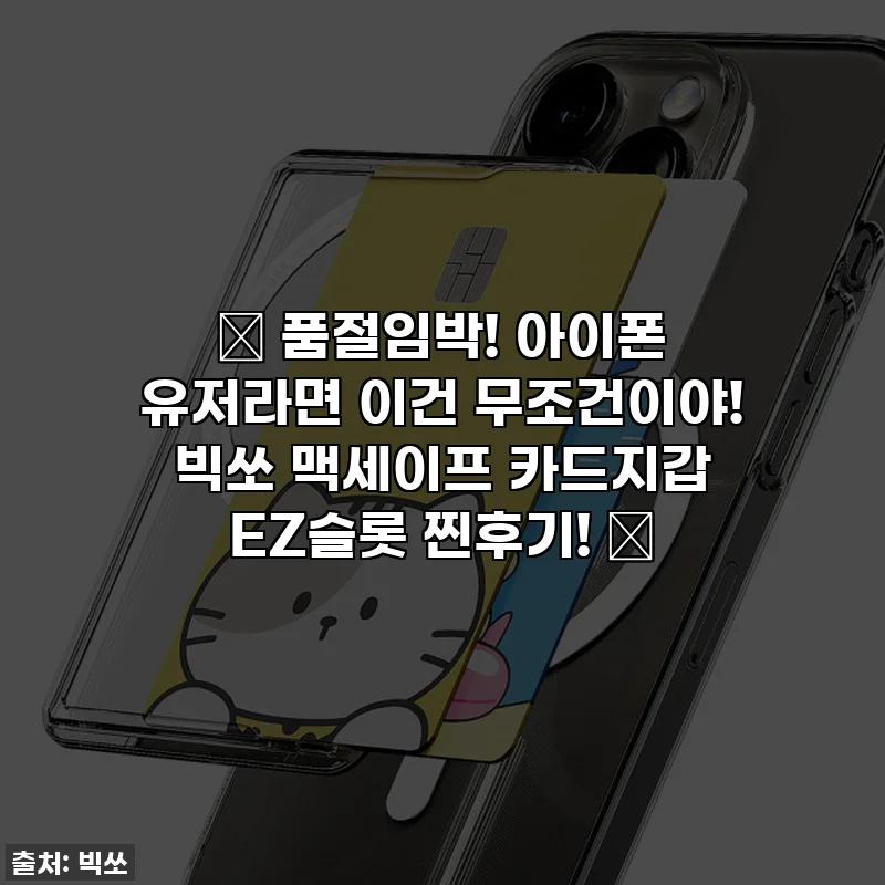 ✨ 품절임박! 아이폰 유저라면 이건 무조건이야! 빅쏘 맥세이프 카드지갑 EZ슬롯 찐후기! ✨