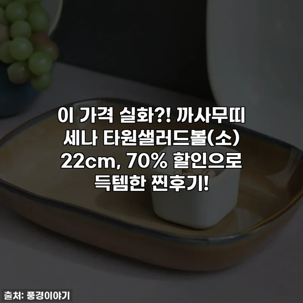 이 가격 실화?! 까사무띠 세나 타원샐러드볼(소) 22cm, 70% 할인으로 득템한 찐후기!