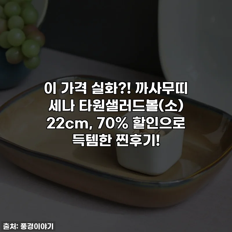 이 가격 실화?! 까사무띠 세나 타원샐러드볼(소) 22cm, 70% 할인으로 득템한 찐후기!