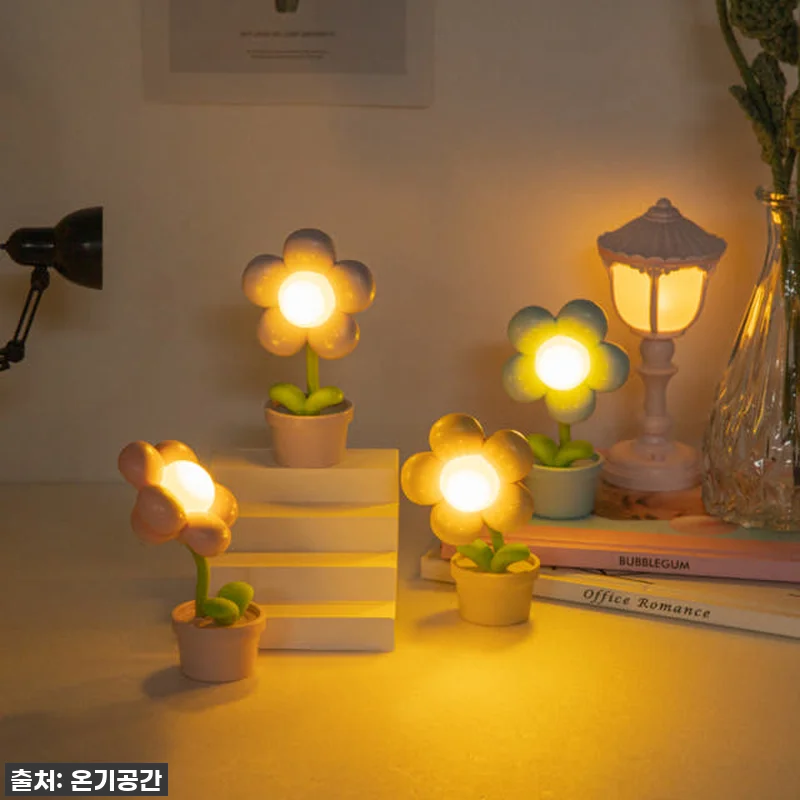 미니 꽃 LED 무드등 간접 조명 독 관련 이미지 3