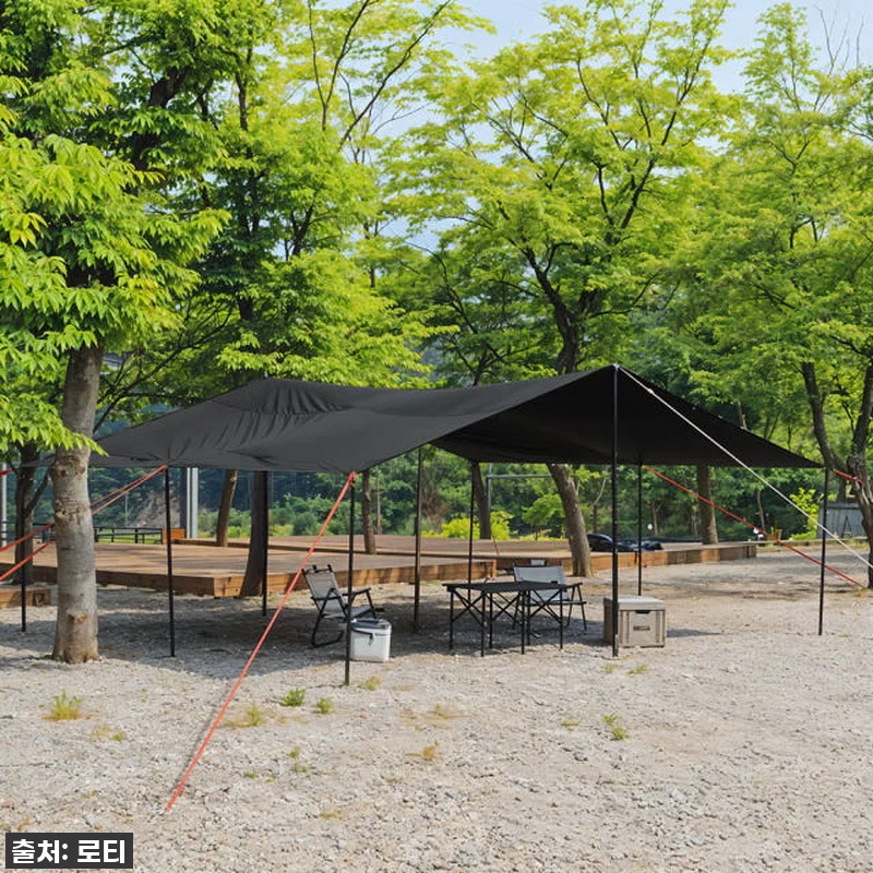 이슈템 로티캠프 타프 렉타 캠핑 블랙 관련 이미지 4