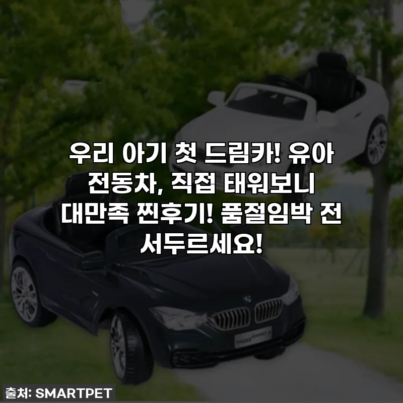 우리 아기 첫 드림카! 유아 전동차, 직접 태워보니 대만족 찐후기! 품절임박 전 서두르세요!
