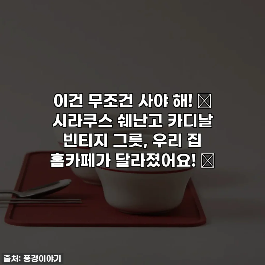 이건 무조건 사야 해! 🤩 시라쿠스 쉐난고 카디날 빈티지 그릇, 우리 집 홈카페가 달라졌어요! 🏡