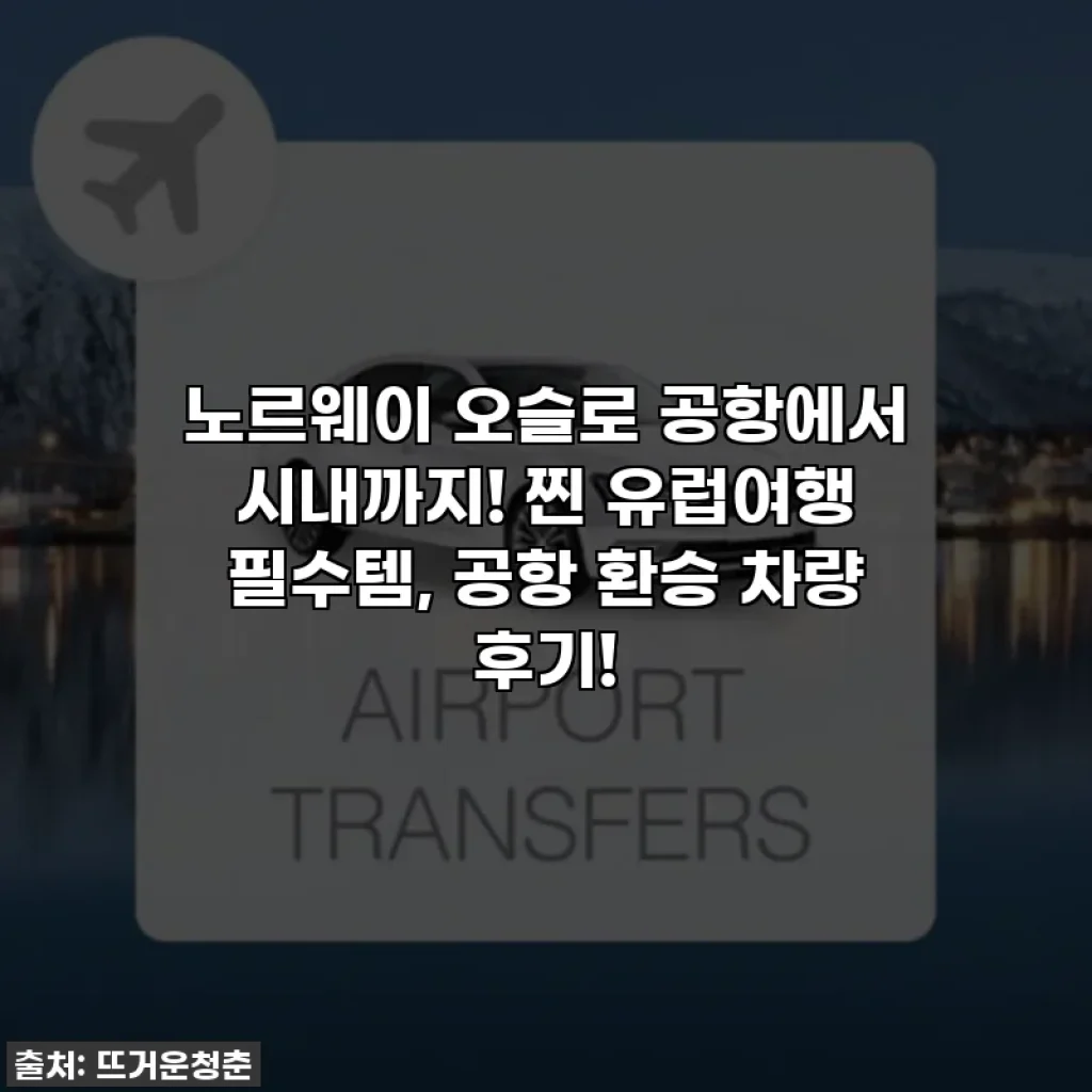 노르웨이 오슬로 공항에서 시내까지! 찐 유럽여행 필수템, 공항 환승 차량 후기!