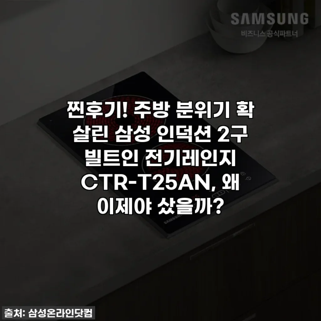 찐후기! 주방 분위기 확 살린 삼성 인덕션 2구 빌트인 전기레인지 CTR-T25AN, 왜 이제야 샀을까?