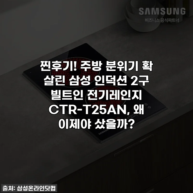 찐후기! 주방 분위기 확 살린 삼성 인덕션 2구 빌트인 전기레인지 CTR-T25AN, 왜 이제야 샀을까?