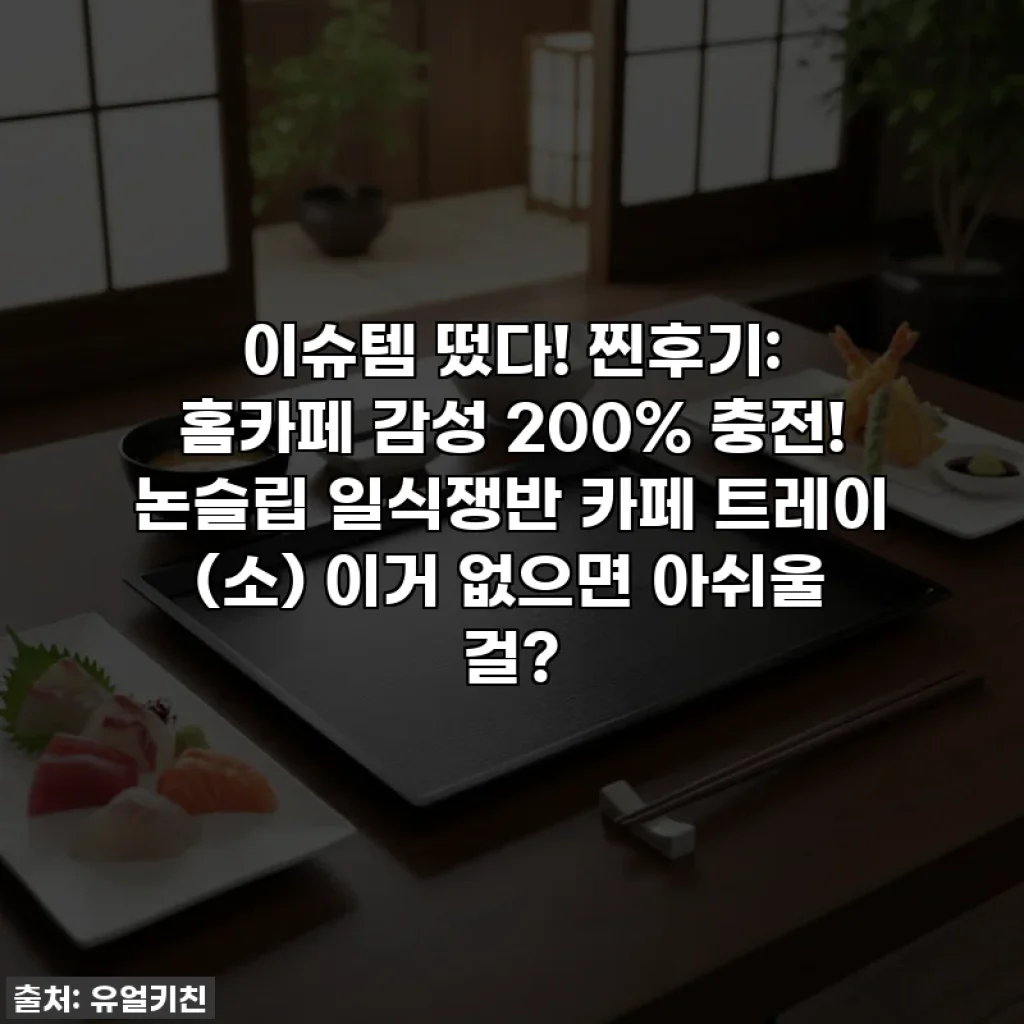이슈템 떴다! 찐후기: 홈카페 감성 200% 충전! 논슬립 일식쟁반 카페 트레이 (소) 이거 없으면 아쉬울 걸?