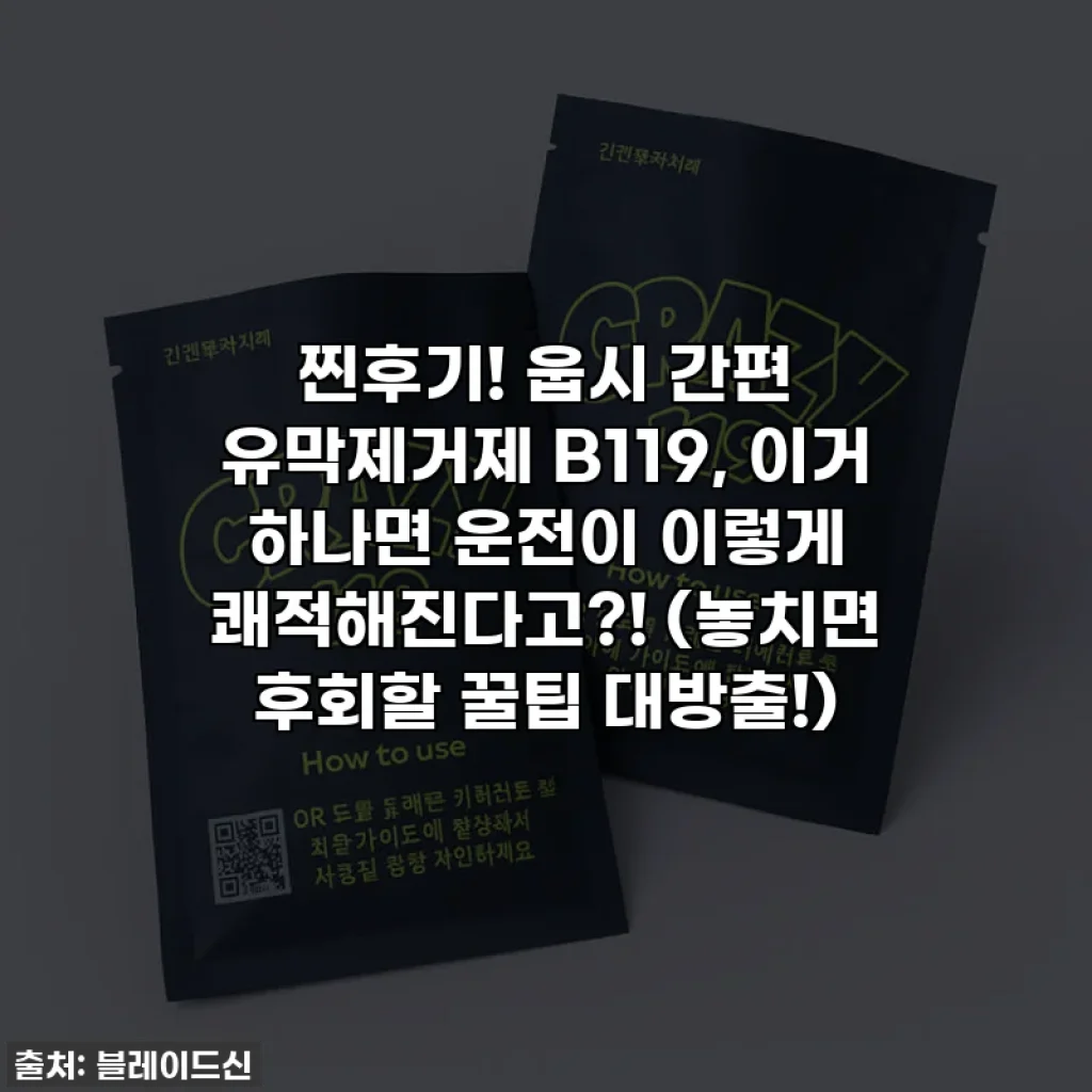 찐후기! 웁시 간편 유막제거제 B119, 이거 하나면 운전이 이렇게 쾌적해진다고?! (놓치면 후회할 꿀팁 대방출!)