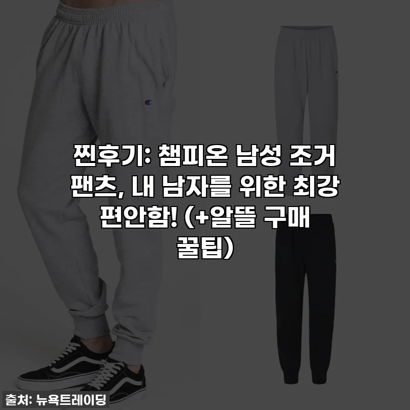 찐후기: 챔피온 남성 조거 팬츠, 내 남자를 위한 최강 편안함! (+알뜰 구매 꿀팁)