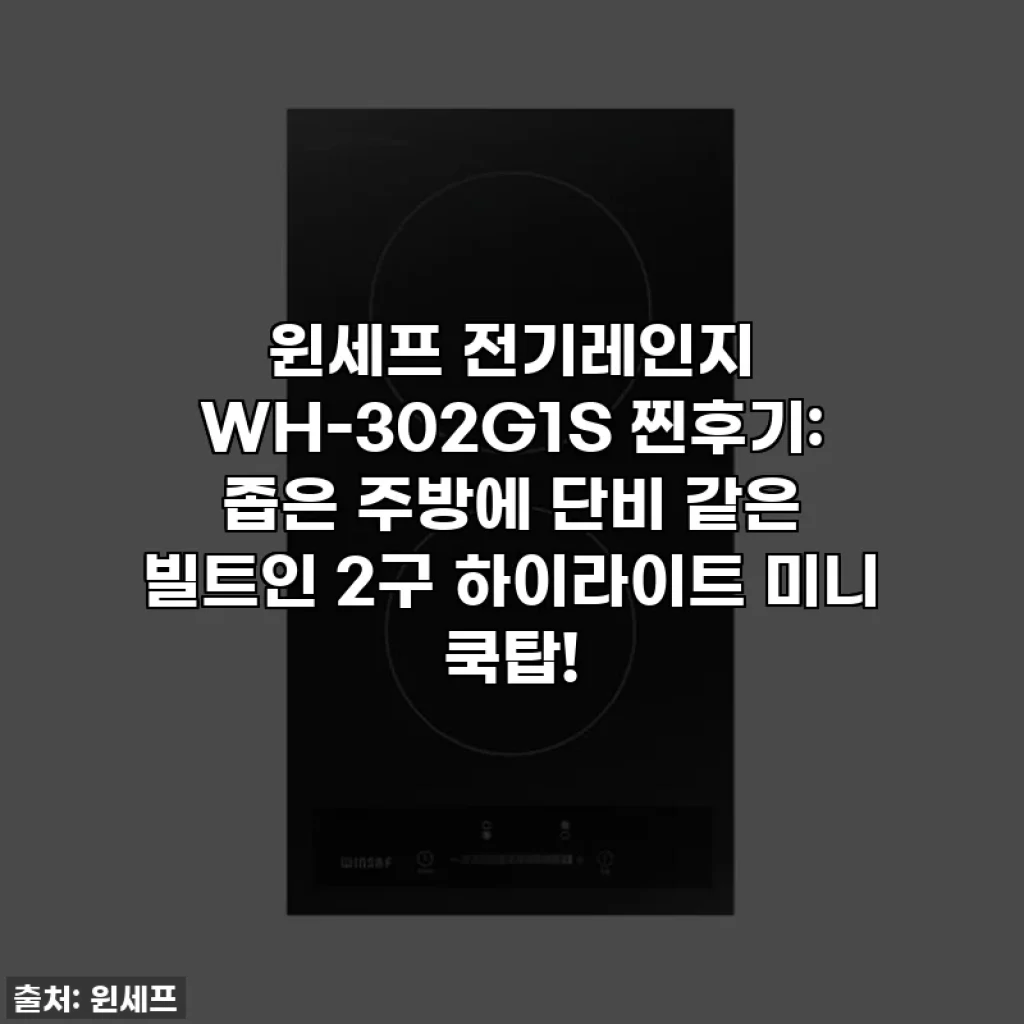 윈세프 전기레인지 WH-302G1S 찐후기: 좁은 주방에 단비 같은 빌트인 2구 하이라이트 미니 쿡탑!
