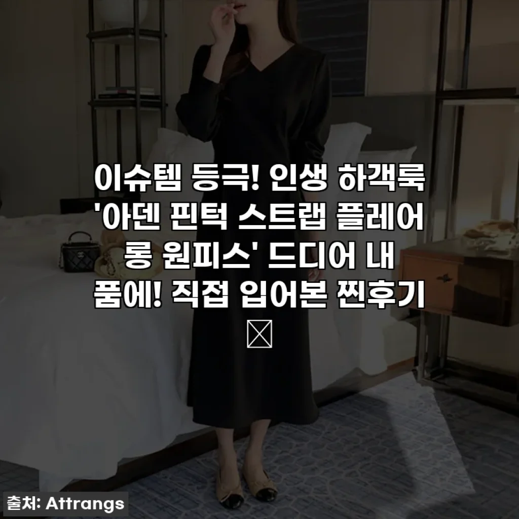 이슈템 등극! 인생 하객룩 '아덴 핀턱 스트랩 플레어 롱 원피스' 드디어 내 품에! 직접 입어본 찐후기 ✨