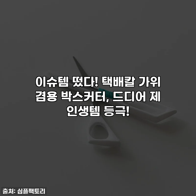 이슈템 떴다! 택배칼 가위 겸용 박스커터, 드디어 제 인생템 등극!