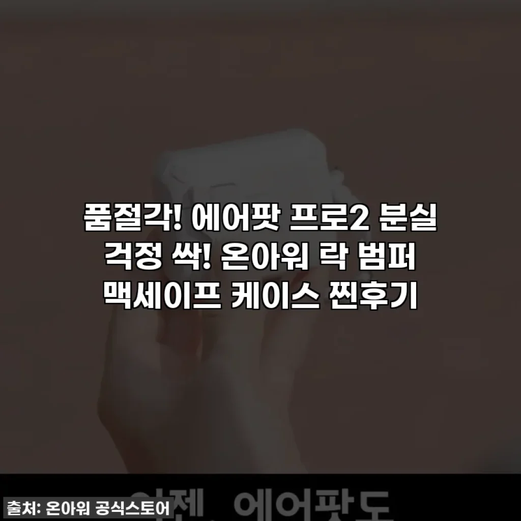 품절각! 에어팟 프로2 분실 걱정 싹! 온아워 락 범퍼 맥세이프 케이스 찐후기