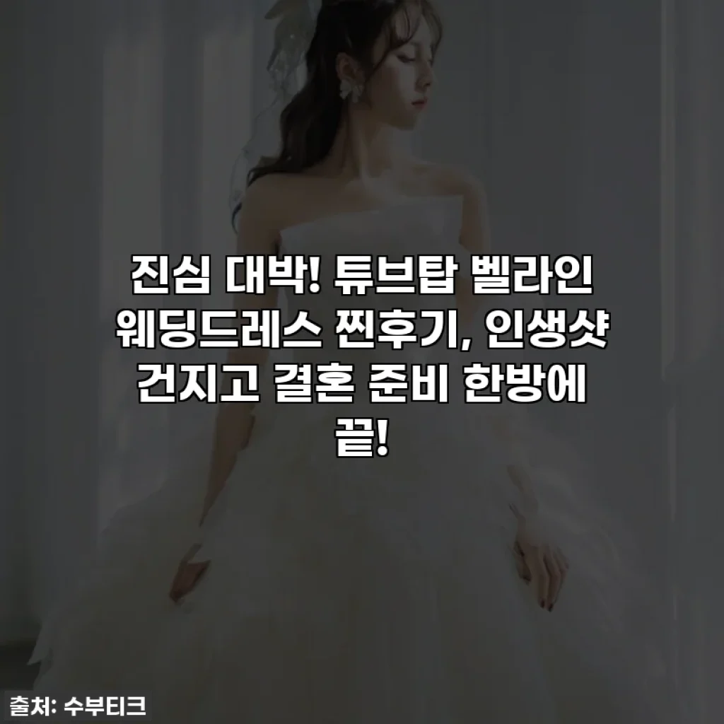 진심 대박! 튜브탑 벨라인 웨딩드레스 찐후기, 인생샷 건지고 결혼 준비 한방에 끝!